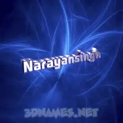 narayansingh in Plasma style - 3D name wallpaper