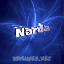 narda in Plasma style - 3D name wallpaper
