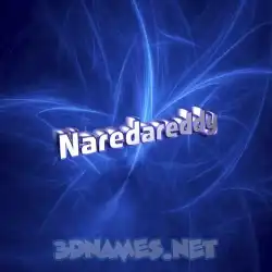 naredareddy in Plasma style - 3D name wallpaper