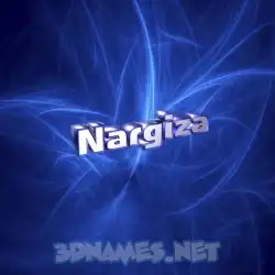 nargiza in Plasma style - 3D name wallpaper