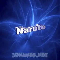 naruto in Plasma style - 3D name wallpaper