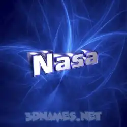 nasa in Plasma style - 3D name wallpaper