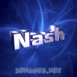 nash in Plasma style - 3D name wallpaper