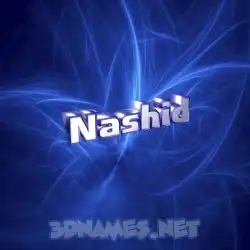 nashid in Plasma style - 3D name wallpaper
