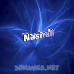 nasirali in Plasma style - 3D name wallpaper