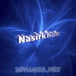 nasirkhan in Plasma style - 3D name wallpaper