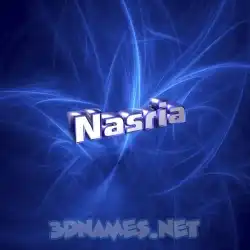 nasria in Plasma style - 3D name wallpaper