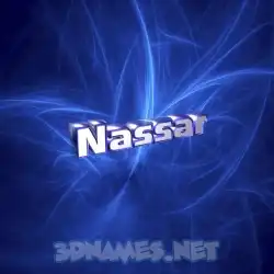 nassar in Plasma style - 3D name wallpaper