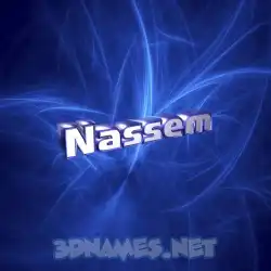 nassem in Plasma style - 3D name wallpaper