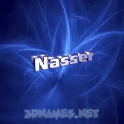 nasser in Plasma style - 3D name wallpaper