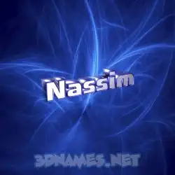 nassim in Plasma style - 3D name wallpaper