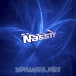 nassir in Plasma style - 3D name wallpaper