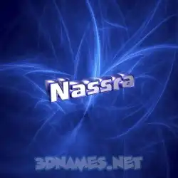 nassra in Plasma style - 3D name wallpaper