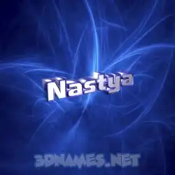nastya in Plasma style - 3D name wallpaper