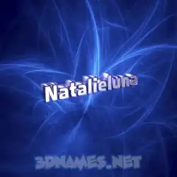natalieluna in Plasma style - 3D name wallpaper