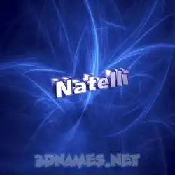 natelli in Plasma style - 3D name wallpaper