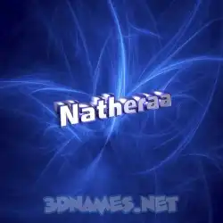 natheraa in Plasma style - 3D name wallpaper