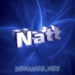 natt in Plasma style - 3D name wallpaper