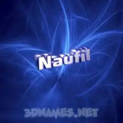 naufil in Plasma style - 3D name wallpaper