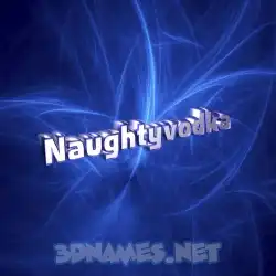 naughtyvodka in Plasma style - 3D name wallpaper