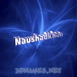naushadkhan in Plasma style - 3D name wallpaper