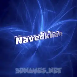 navedkhan in Plasma style - 3D name wallpaper