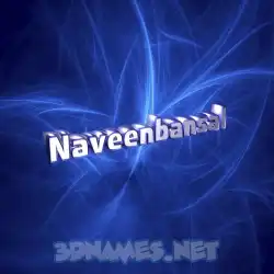 naveenbansal in Plasma style - 3D name wallpaper