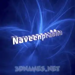 naveenprabhu in Plasma style - 3D name wallpaper