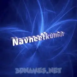 navneetkumar in Plasma style - 3D name wallpaper