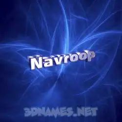 navroop in Plasma style - 3D name wallpaper