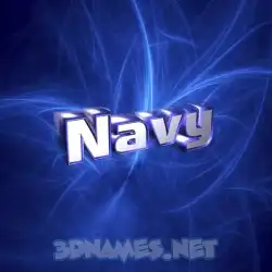navy in Plasma style - 3D name wallpaper
