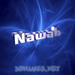 nawab in Plasma style - 3D name wallpaper