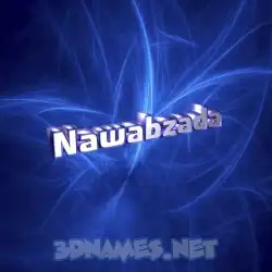 nawabzada in Plasma style - 3D name wallpaper