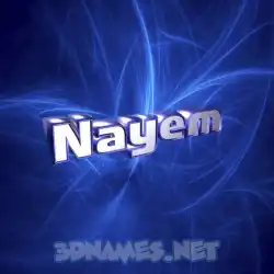 nayem in Plasma style - 3D name wallpaper