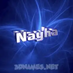 nayha in Plasma style - 3D name wallpaper