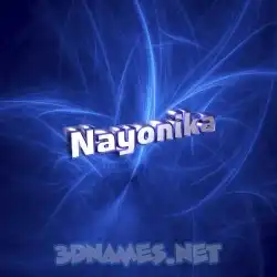 nayonika in Plasma style - 3D name wallpaper