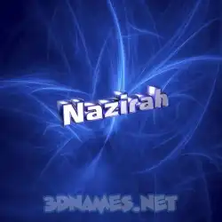 nazirah in Plasma style - 3D name wallpaper