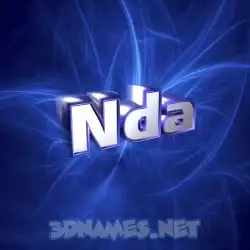 nda in Plasma style - 3D name wallpaper