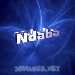 ndaba in Plasma style - 3D name wallpaper