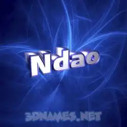 ndao in Plasma style - 3D name wallpaper