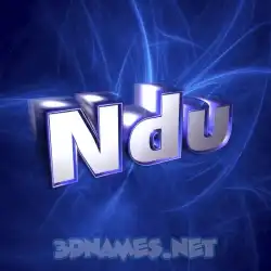 ndu in Plasma style - 3D name wallpaper