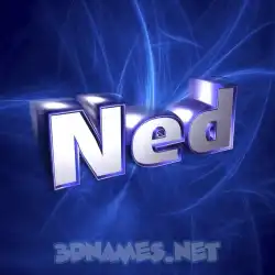 ned in Plasma style - 3D name wallpaper