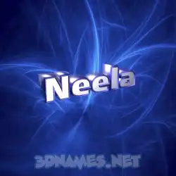 neela in Plasma style - 3D name wallpaper
