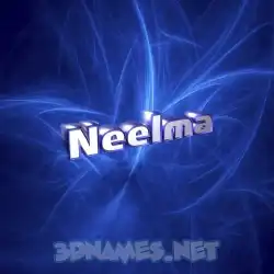 neelma in Plasma style - 3D name wallpaper