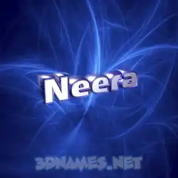 neera in Plasma style - 3D name wallpaper