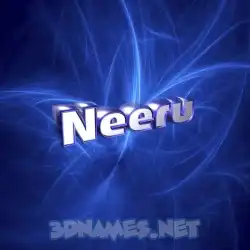 neeru in Plasma style - 3D name wallpaper