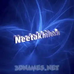 neetakhilesh in Plasma style - 3D name wallpaper