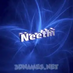 neethi in Plasma style - 3D name wallpaper