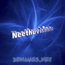neethuvishnu in Plasma style - 3D name wallpaper