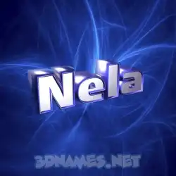 nela in Plasma style - 3D name wallpaper